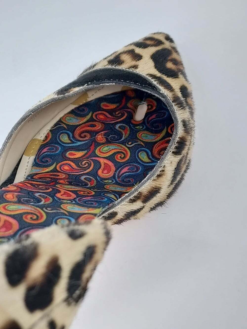 Boden Henrietta Courts US 5.5 Calf Hair Leopard Print Pointed Toe Stiletto Heels - Picture 9 of 16